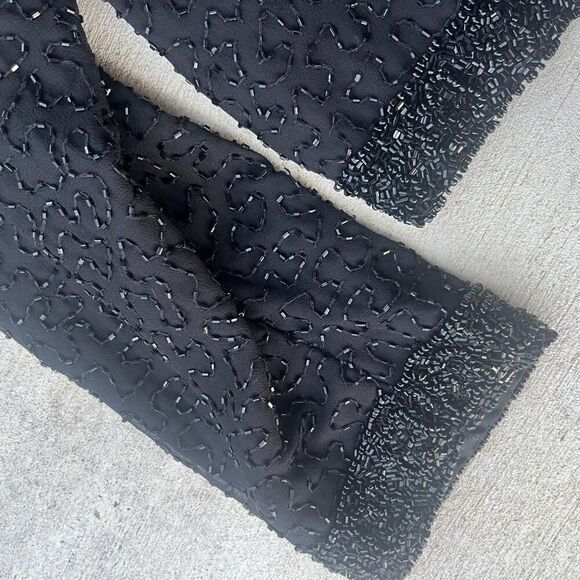 Vintage‎ Laurence Kazar Black beaded Cardigan Size XL - Picture 6 of 6